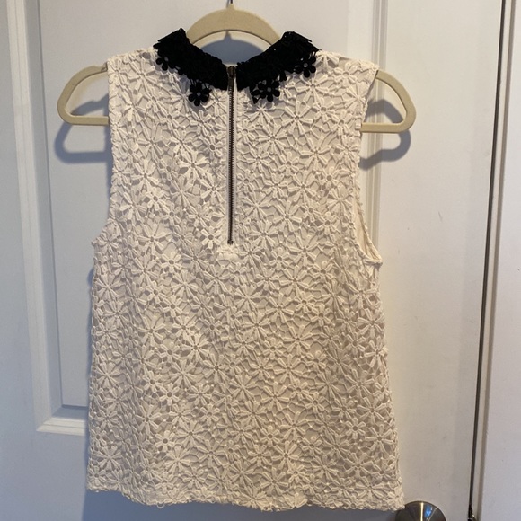 Anthropologie Sleeveless lace collar top - Picture 4 of 4